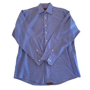 Tasso Elba blue button down dress shirt